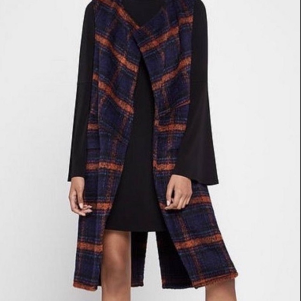 Vest coat BCBG Generation - blue and orange gingham